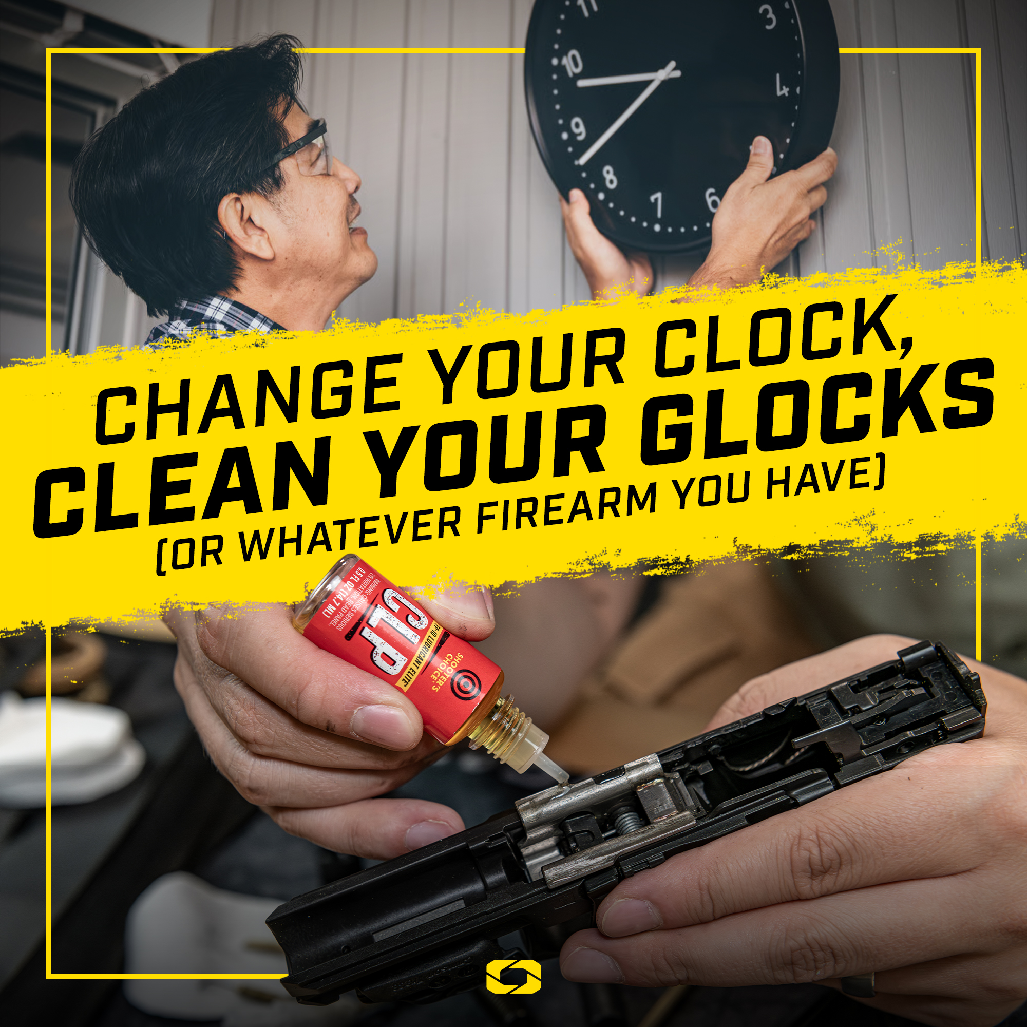image of changing clocks and cleaning glocks